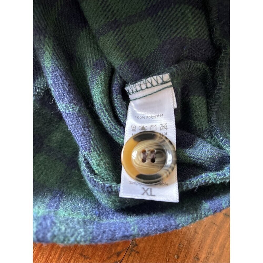 Lularoe Green Plaid Fleece jacket Size XL - Picture 7 of 7